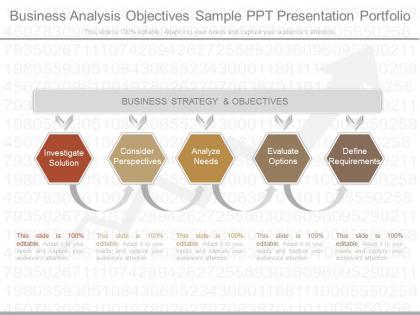 Original business analysis objectives sample ppt presentation portfolio