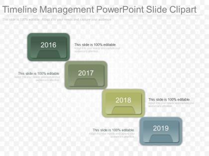 Original timeline management powerpoint slide clipart