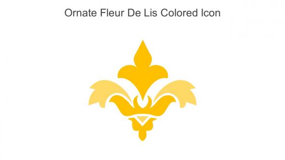 Ornate Fleur De Lis Colored Icon In Powerpoint Pptx Png And Editable Eps Format