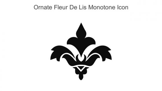 Ornate Fleur De Lis Monotone Icon In Powerpoint Pptx Png And Editable Eps Format
