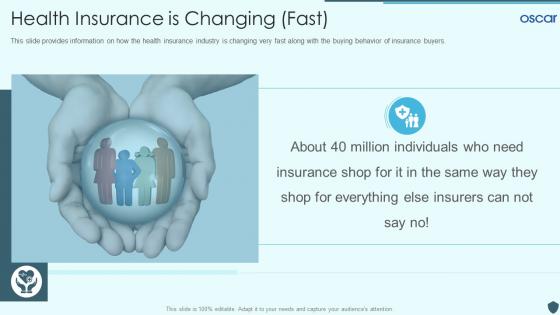 Oscar health insurance is changing fast ppt portfolio shapes