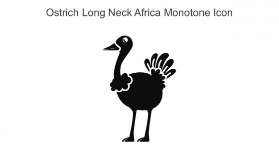 Ostrich Long Neck Africa Monotone Icon In Powerpoint Pptx Png And Editable Eps Format