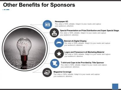Other benefits for sponsors ppt layouts objects