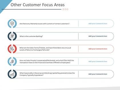 Other customer focus areas business purchase due diligence ppt download