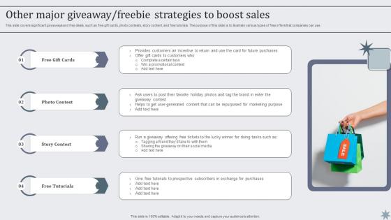 Other Major Giveaway Freebie Strategies To Boost Effective Sales Techniques To Boost Business MKT SS V