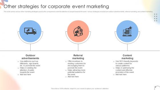 Other Strategies For Corporate Event Marketing Steps For Conducting Product Launch Event
