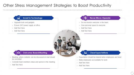 Other Stress Management Strategies To Boost Productivity Organizational Change And Stress