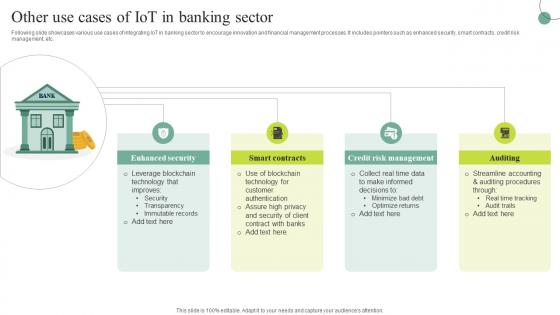 Other Use Cases Of IoT In Banking Sector Comprehensive Guide For IoT SS