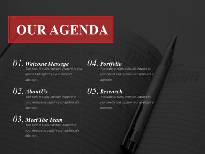 Our agenda powerpoint slide templates
