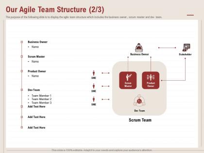 Our agile team structure includes owner ppt powerpoint presentation icon slides