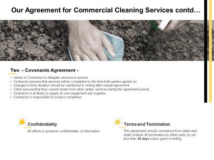 Our agreement for commercial cleaning services contd ppt powerpoint presentation