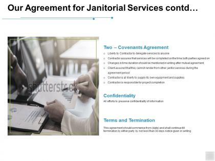 Our agreement for janitorial services contd terms ppt powerpoint presentation professional
