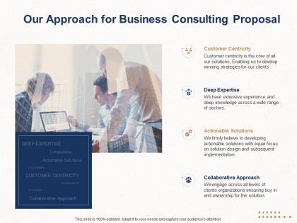 Our approach for business consulting proposal ppt powerpoint presentation icon