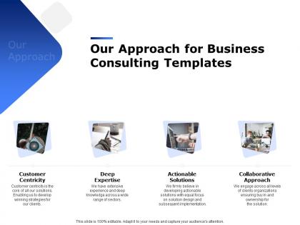 Our approach for business consulting templates ppt powerpoint presentation ideas