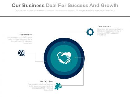 Our business deal for success and growth flat powerpoint design