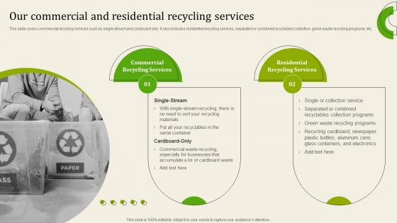Our Commercial And Residential Recycling Services Garbage Collection Services Proposal