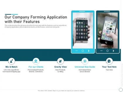 Our company forming application with their features private investor round funding ppt grid