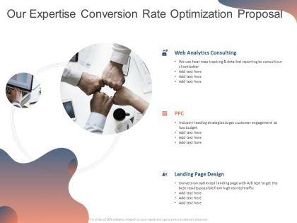 Our expertise conversion rate optimization proposal ppt powerpoint presentation professional example