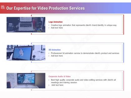 Our expertise for video production services ppt template