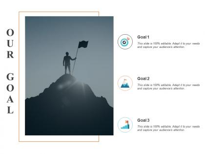 Our goal arrows f310 ppt powerpoint presentation pictures visual aids