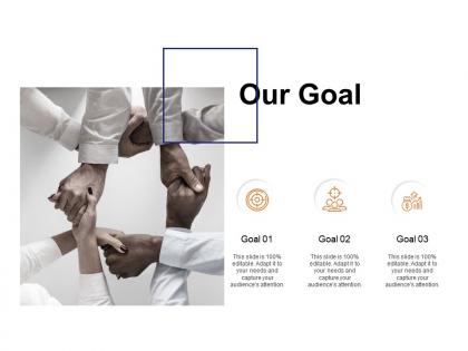 Our goal arrows growth c131 ppt powerpoint presentation model clipart
