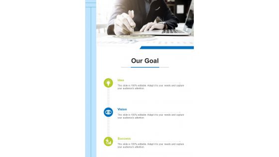 Our Goal Recruitment Proposal One Pager Sample Example Document