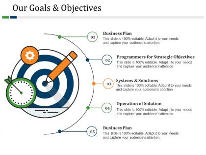 Our goals and objectives powerpoint slide ideas