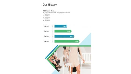 Our History Fashion Show Sponsorship One Pager Sample Example Document