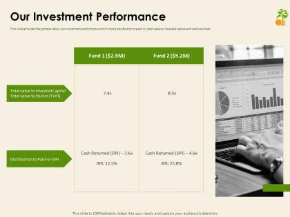 Our investment performance value ppt portfolio vector