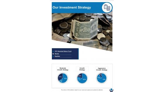 Our Investment Strategy Investment Advice Proposal One Pager Sample Example Document