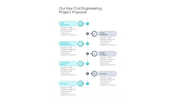 Our Key Civil Engineering Project Proposal One Pager Sample Example Document