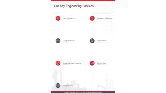 Our Key Engineering Services One Pager Sample Example Document