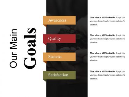 Our main goals powerpoint slides templates