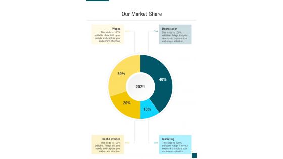 Our Market Share Financial Proposal One Pager Sample Example Document