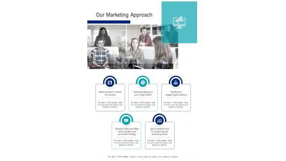 Our Marketing Approach One Pager Sample Example Document