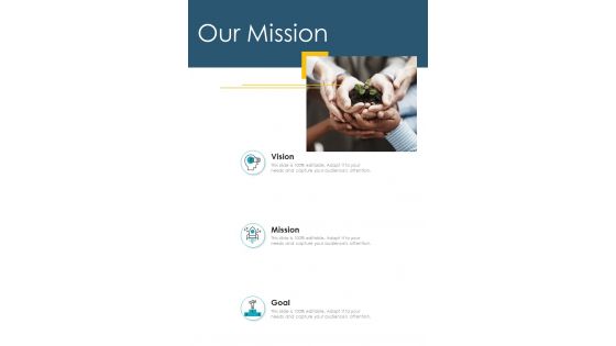 Our Mission Accounting Services Proposal Template One Pager Sample Example Document