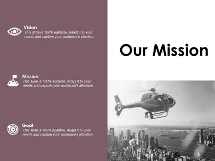 Our mission and goal vision d167 ppt powerpoint presentation file slideshow