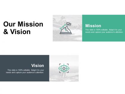 Our mission and vision c651 ppt powerpoint presentation visual aids model