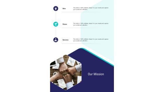Our Mission E Mail Marketing Proposal One Pager Sample Example Document