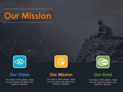 Our mission icons process ppt summary samples