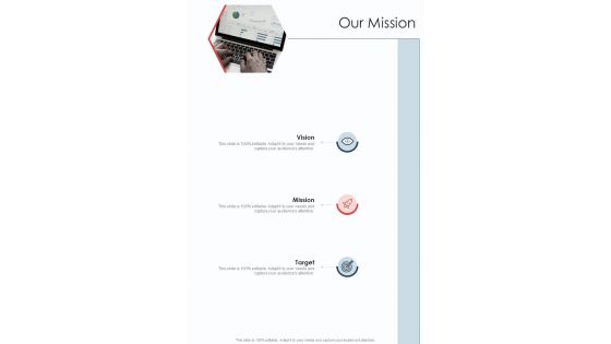 Our Mission Investment Advisory One Pager Sample Example Document