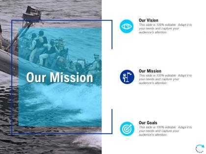 Our mission our goals l813 ppt powerpoint presentation file brochure