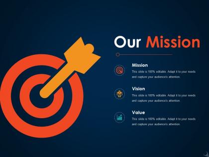 Our mission ppt icon templates