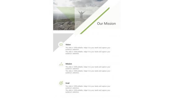 Our Mission Process Change Proposal One Pager Sample Example Document
