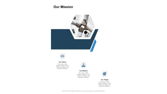 Our Mission Research Proposal Template One Pager Sample Example Document
