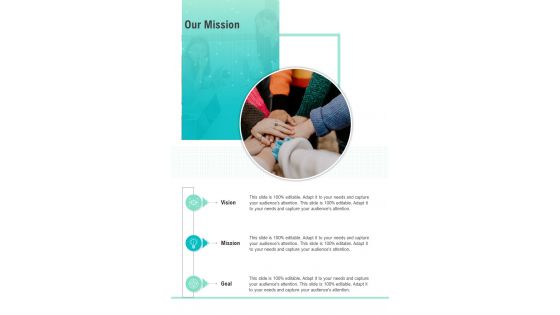 Our Mission Responsive Design Proposal One Pager Sample Example Document