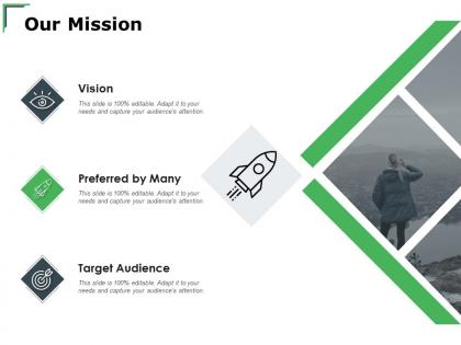 Our mission target audience a124 ppt powerpoint presentation model