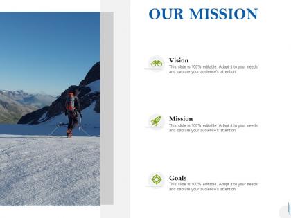 Our mission vision goal c1003 ppt powerpoint presentation ideas template