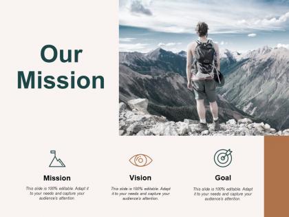 Our mission vision goal c488 ppt powerpoint presentation show influencers