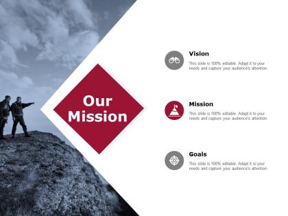 Our mission vision goal c858 ppt powerpoint presentation file visual aids